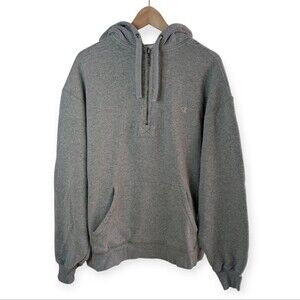Champion 1/4 Zip Hoodie Sweatshirt Grey XL